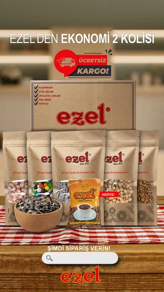 Ezel Ekonomik Kuruyemiş Kolisi 2 - 5'li Lezzet Seti + 100 g Türk Kahvesi ürün görseli 1