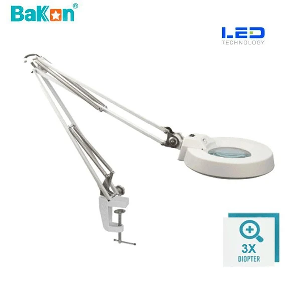 Bakon BK500C-3X 15w Led Akrobat Büyüteç 127 mm 3 Diopter Mercek ( Loop ) ürün görseli 1