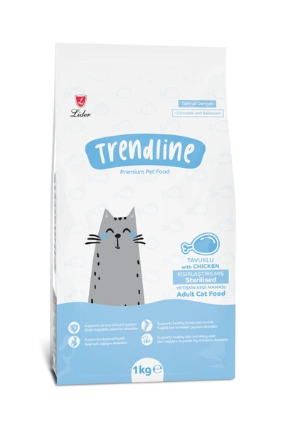 Trendline Sterilised Tavuklu Kısırlaştırılmış Kedi Maması 1 Kg ürün görseli 1