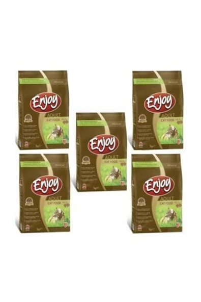 Enjoy Tavuklu Yetişkin Kedi Maması 1 kg X 5 Adet ürün görseli 1