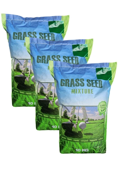 Çim Tohumu 30 Kg. ( 3 Çuval ) 7 Karışım Ithal Uygun Çim Tohumu 7m Açılmamış Orijinal Çuvalında Grass ürün görseli 1