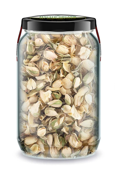 Tomurcuk Beyaz Gül Kurusu Bi Kavanoz 660 cc. Cam Kavanozda Kurutulmu Beyaz Gül Dried Rose Bud ürün görseli 1