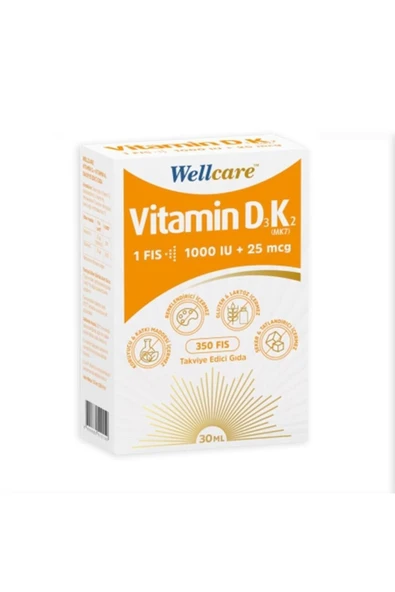 Wellcare Vitamin D3-K2 1000 IU 30 ML Sprey ürün görseli 1