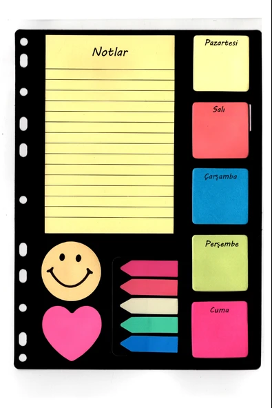 Karışık posit yapışkanlı not kağıdı pos it (19x26 cm) ürün görseli 1