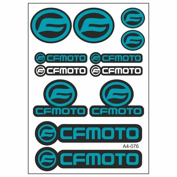 A4 Sticker 076 Tek Paket Çoklu Sticker - CF Moto ürün görseli 1