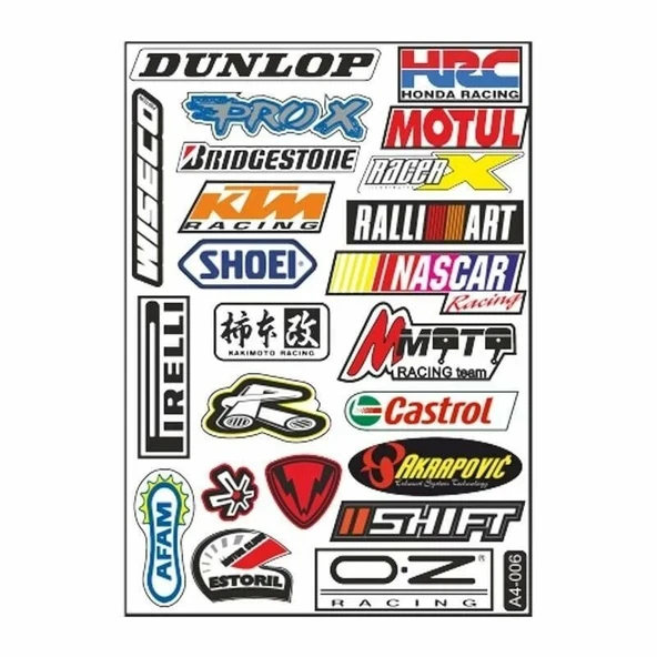 A4 Sticker 006 Tek Paket Çoklu Sticker ürün görseli 1