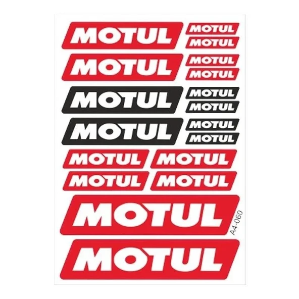 A4 Sticker 060 Tek Paket Çoklu Sticker - Motul ürün görseli 1