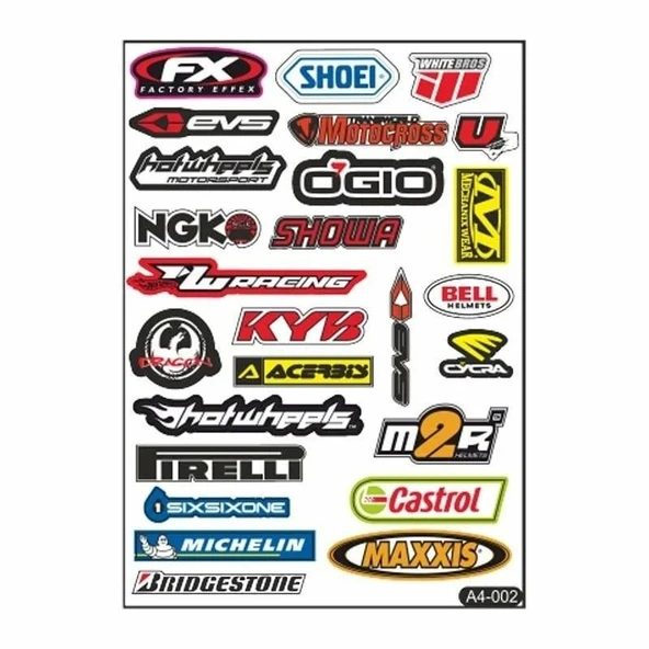 A4 Sticker 002 Tek Paket Çoklu Sticker ürün görseli 1