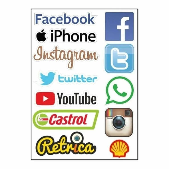 A4 Sticker 057 Tek Paket Çoklu Sticker ürün görseli 1