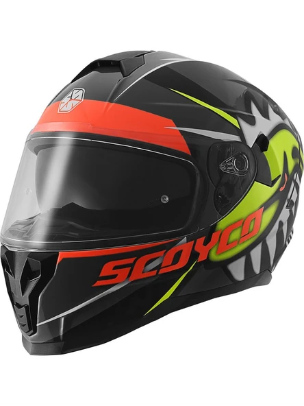 Scoyco 869 Shark Full Face Kask - Resim 2