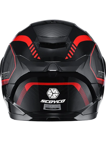 Scoyco 871 Fire Full Face Kask - Resim 5