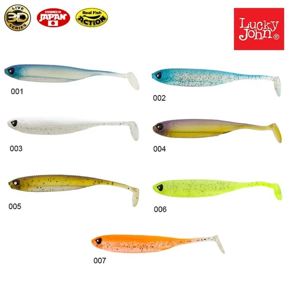 Lucky John Makora 3D Shad Tail 4'' (10.16 cm) Silikon Yem ürün görseli 1