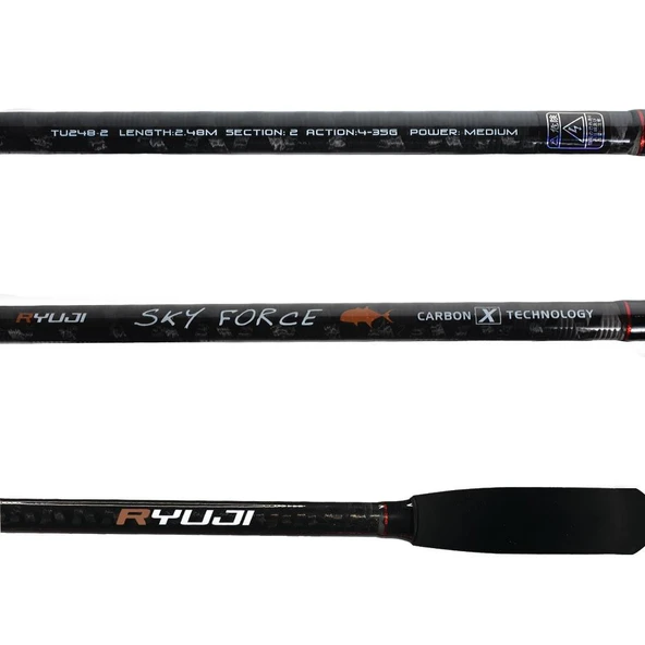 Ryuji Sky Force 248 Cm 4-35 gr 2 Parça Spin Olta Kamışı - Resim 2