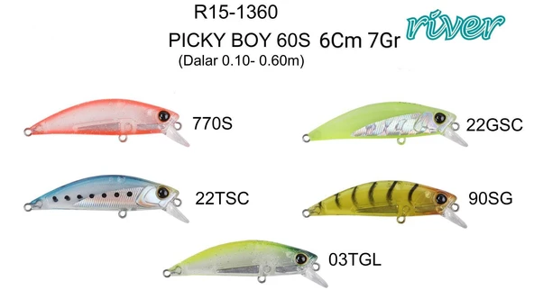 River Picky Boy 60S 6 cm 7 gr Sinking Suni yem ürün görseli 1