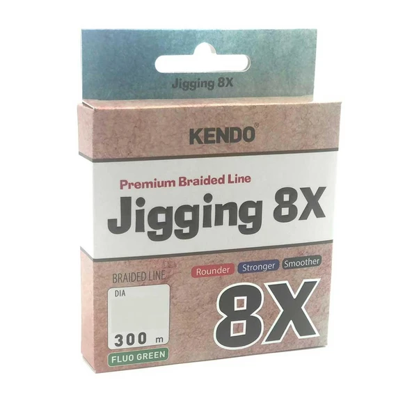 Kendo Jigging 8X Flash ( Fluo Green ) Örgü İp Olta Misinası 300mt ürün görseli 1