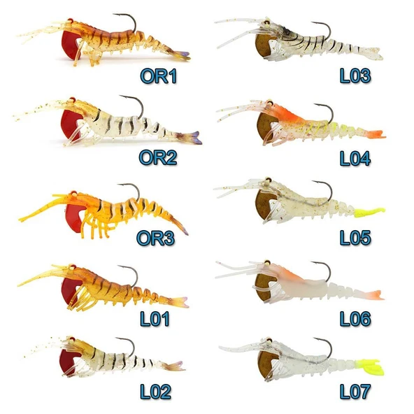 Sea Horse Manic 3D Shrimp Karides 7Cm Silikon Yem ürün görseli 1