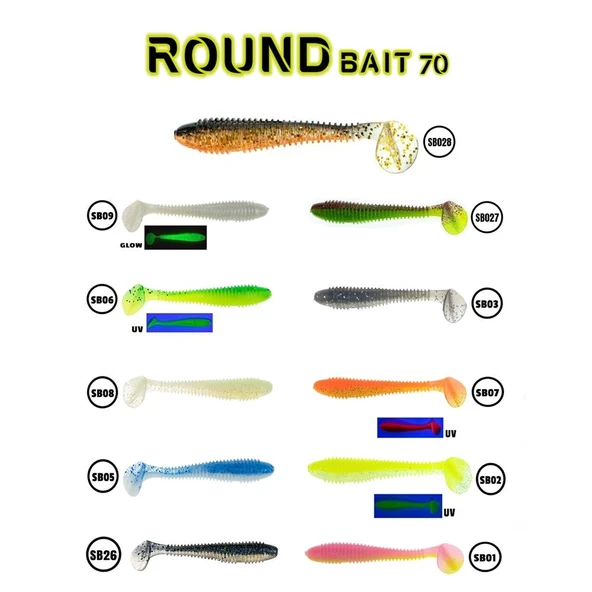 Fujin Round Bait 70 mm Silikon Balık ürün görseli 1