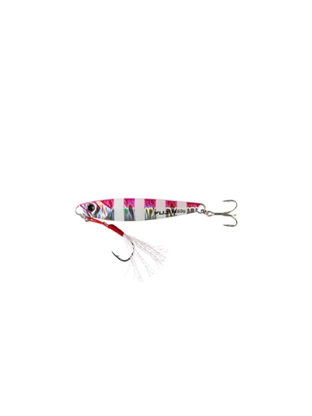 Fujin Jig-X Jigging Jig Yem  PİNK ZEBRA GLOW 40 Gr ürün görseli 1