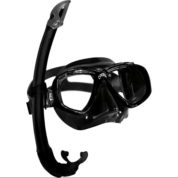 Cressi Perla Mare Maske Şnorkel Set  SİYAH ürün görseli 1