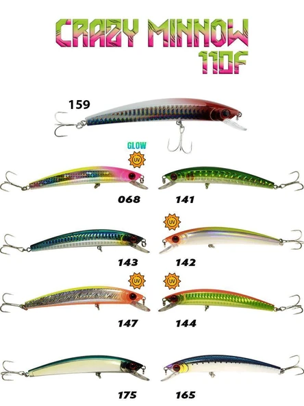Fujin Crazy Minnow 110F 12gr Maket Balık ürün görseli 1