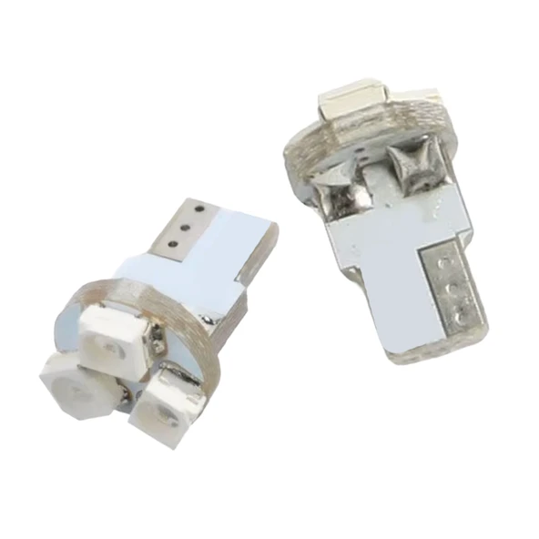 Mega Oto Market 18 mm Dipsiz T5 3 Ledli Gösterge Park Lambası Mavi Renk Tüm Araçlar İle Uyumlu ürün görseli 1