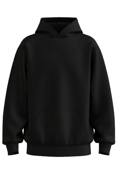 Oversize 'Blessedd' Baskılı Kapşonlu Hoodie Sweatshirt - Resim 2