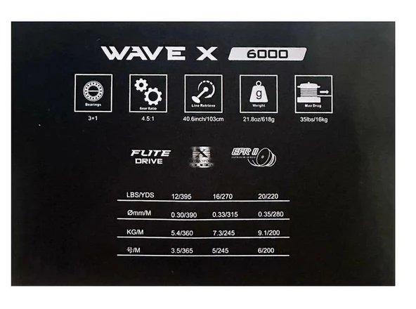 Okuma Wave X-6000 3+1BB Olta Makinesi - Resim 2