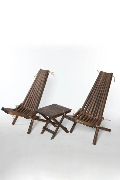 WoodenWorker Katlanır Ahşap Sandalye Takımı ürün görseli 1