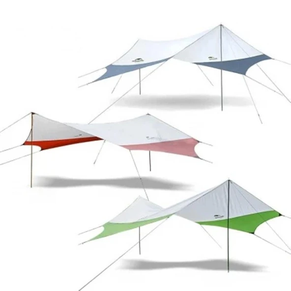 Naturehike Hexagon Sunrise Canopy 3.5x4 mt Tarp [Güneş ve Rüzgar Koruma Tentesi] ürün görseli 1