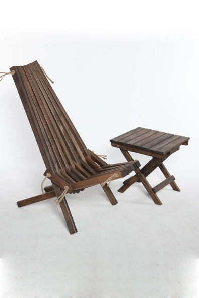 WoodenWorker Katlanır Ahşap Sandalye Takımı - Resim 2
