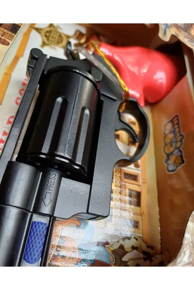 Kapsül Patlatan Tabanca GONHER 8 PATLAR Demir Kovboy Metal Silah 432 Adet Patlama Hediye ürün görseli 1