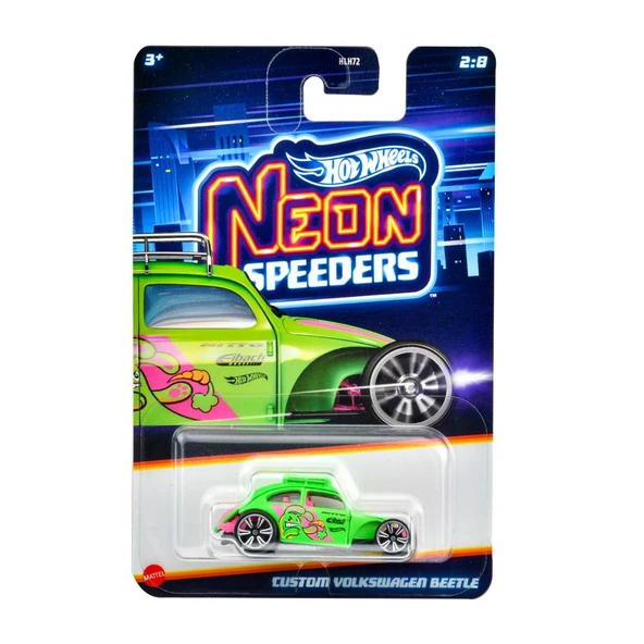 Hot Wheels Neon Yarışçılar HLH72 - CUSTOM VOLKSWAGEN BEETLE JBY93 ürün görseli 1