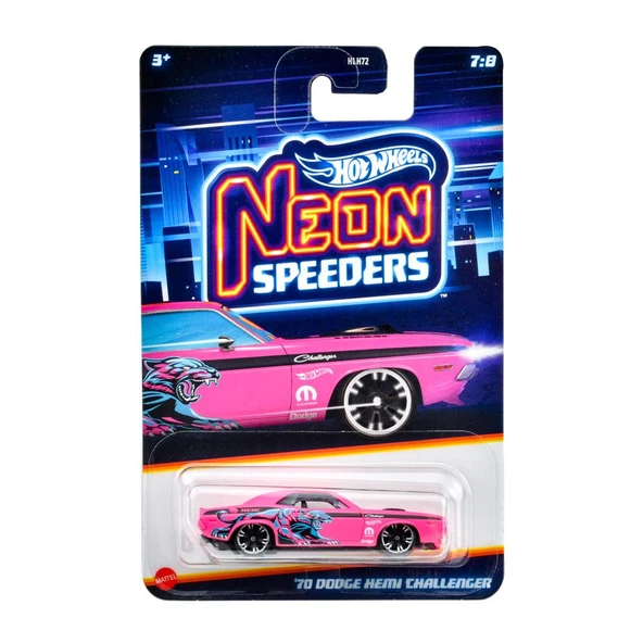 Hot Wheels Neon Yarışçılar HLH72 - 70 DODGE HEMI CHALLENGER JBY98 ürün görseli 1