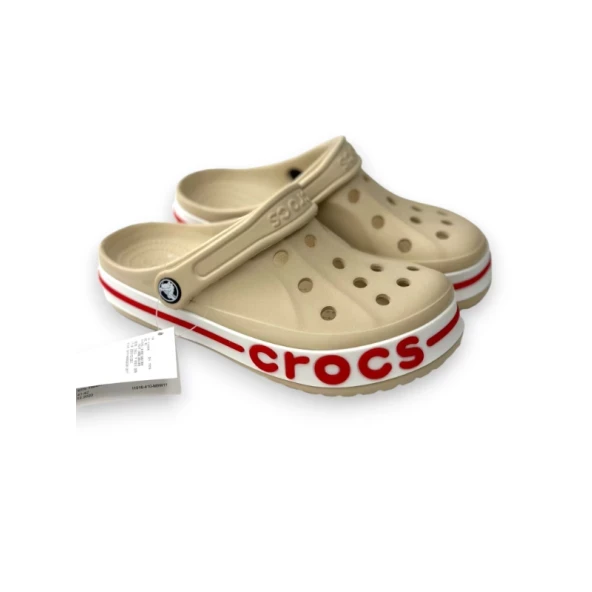 CROCS BAYABAND BEJ KIRMIZI TERLİK ürün görseli 1