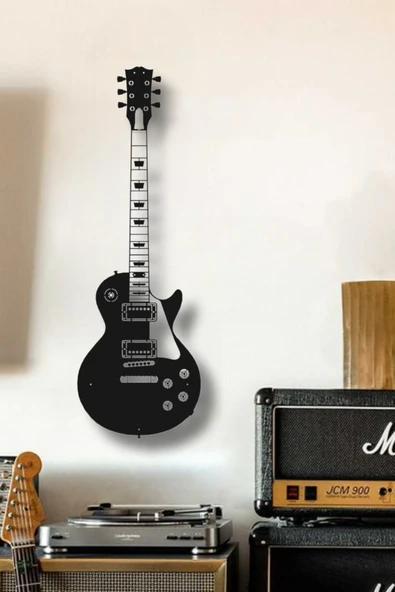 ELEKTRO GİTAR METAL DUVAR DEKORU GİBSON LES PAUL DUVAR DEKORU ürün görseli 1