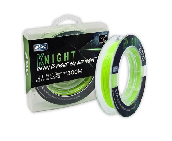 Asso Knight Surf FC COATED Line 300mt UV Fluo Misina ürün görseli 1