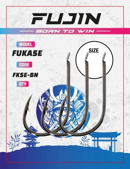 Fujin Fukase Düz Olta Kancası ürün görseli 1