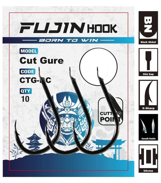 Fujin Cut Gure Deliksiz Düz Olta Kancası ürün görseli 1