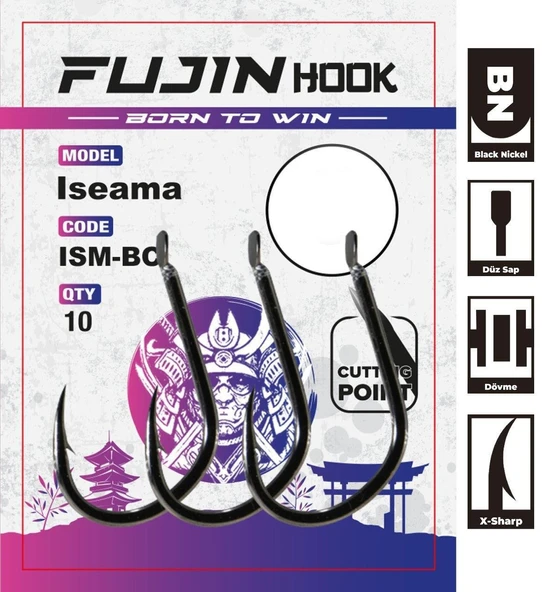 Fujin Iseama Deliksiz Düz Olta Kancası ürün görseli 1
