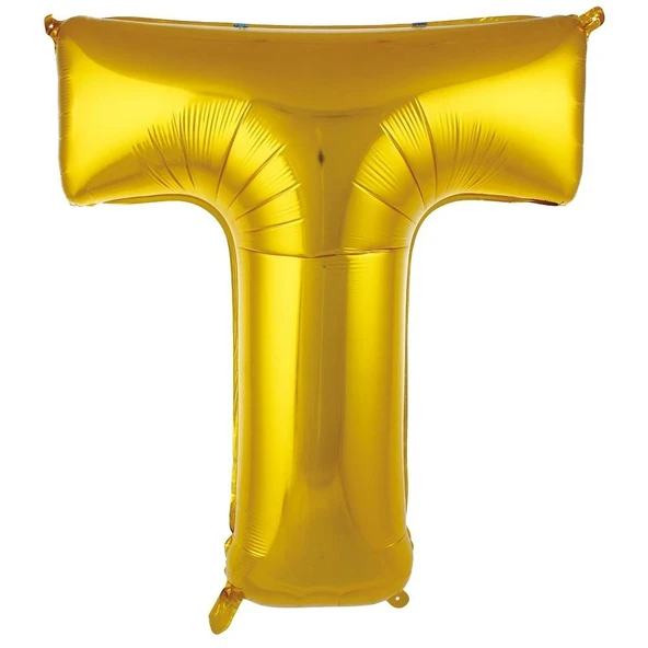 Folyo Balon 76cm Harf Altın "T" ürün görseli 1