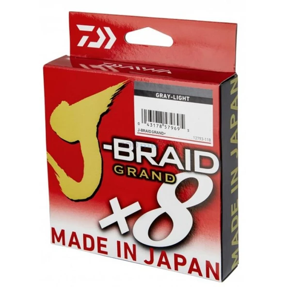 Daiwa J-Braid Grand x8 Gray-Light İp Olta Misinası 135 mt ürün görseli 1