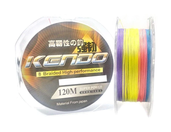 Kendo Dynema Multicolor 8Örgü Olta Misinası 120Mt ürün görseli 1