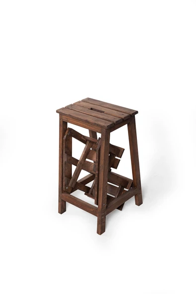 WoodenWorker Katlanır Tabure & Merdiven (3 Basamaklı) - Resim 2
