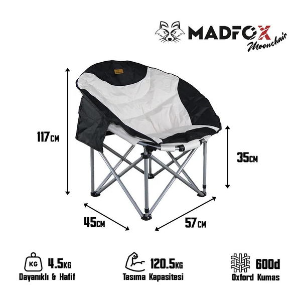 Madfox Moonchair Deluxe Katlanır Kamp Sandalyesi - Resim 2