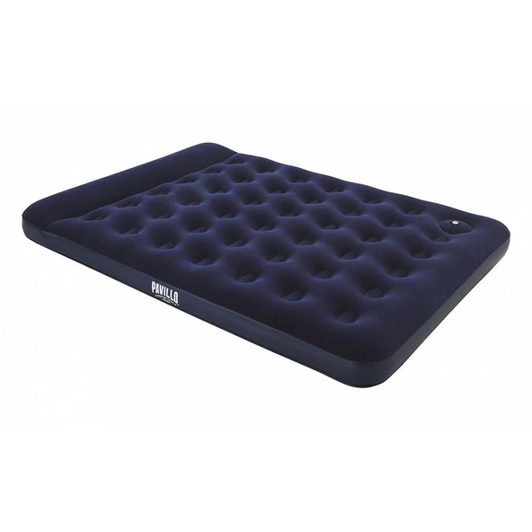 Bestway Pavillo Queen Flocked Air Bed Çift Kişilik Şişme Kamp Yatak Lacivert ürün görseli 1