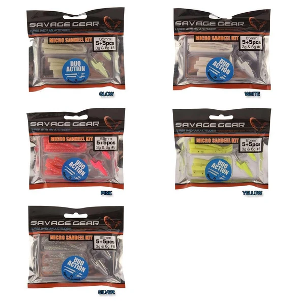Savage Gear LRF Micro Sandeel Kit 1+1 5+5 Silikon Yem ürün görseli 1