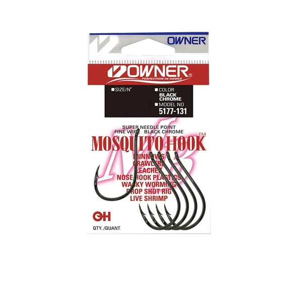 Owner Mosquito Hook Black Chrome Sinek İğnesi - Resim 4