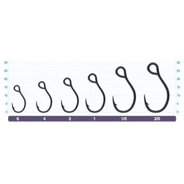 Owner S-75M Single For Minnow Large Eye Black Chrome Olta İğnesi - Resim 2