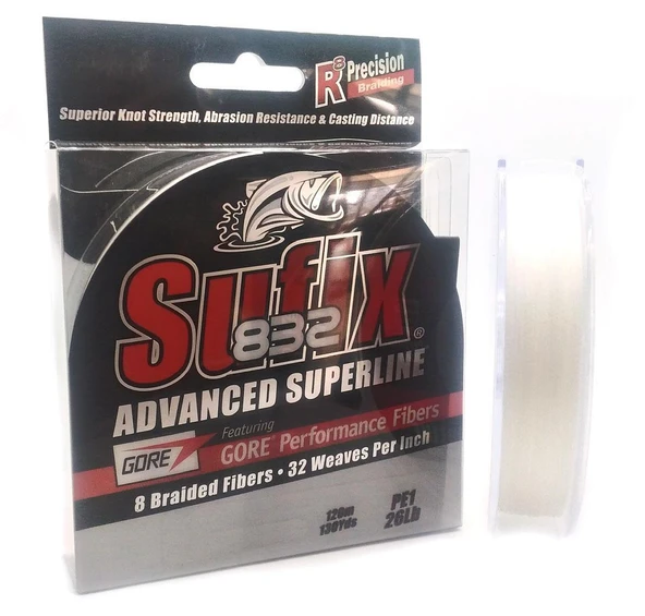 Sufix 832 Advanced Süper Line Gore Fibers Beyaz İp Olta Misinası 120Mt ürün görseli 1