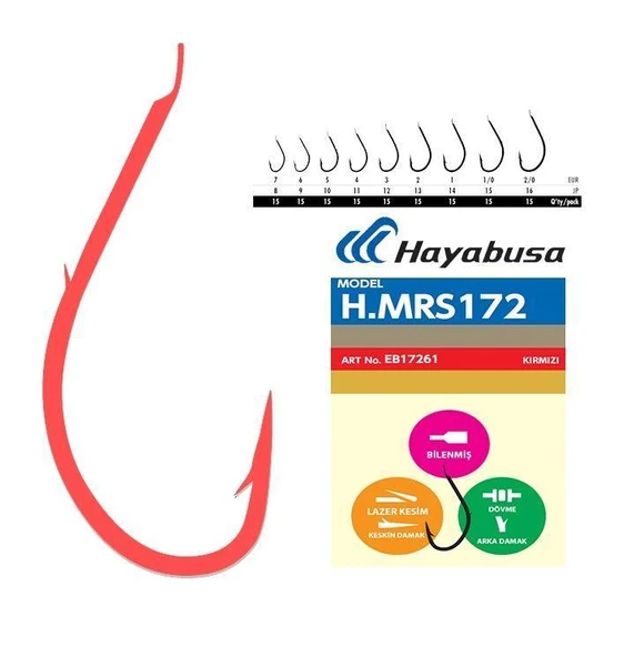 Hayabusa HMRS172 Hooks Red Olta İğnesi - Resim 2